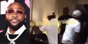 Reactions as old video of Davido and his crew gang beating up a man leaked Online