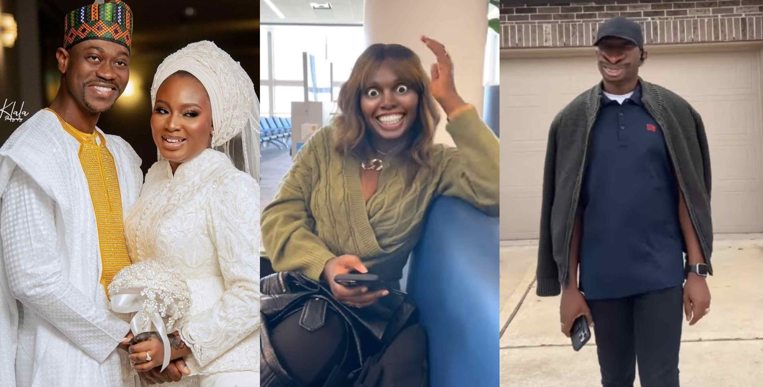 Actor Adedimeji Lateef sparks reactions as he makes his wife Mo Bimpe look like a no-brainer in clap back video