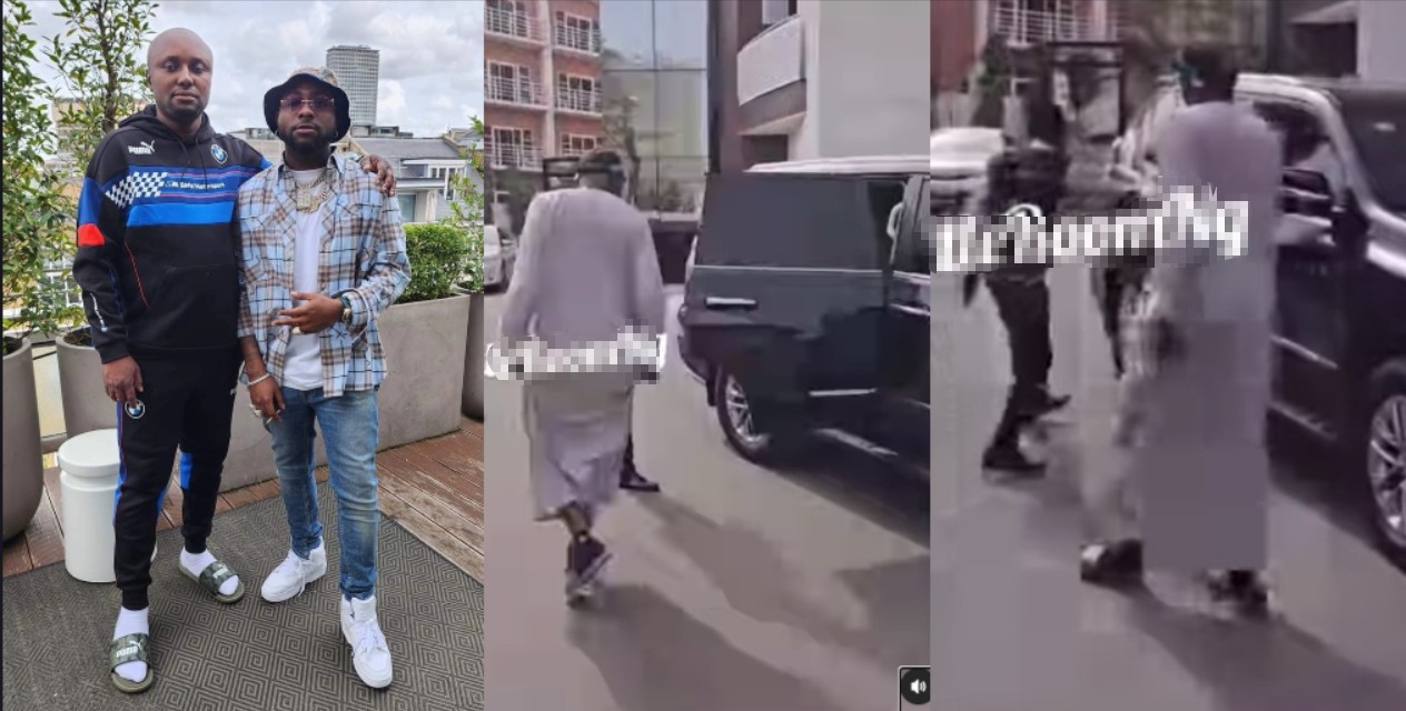 Mixed reactions as man opens car door for Davido’s aide Israel DMW