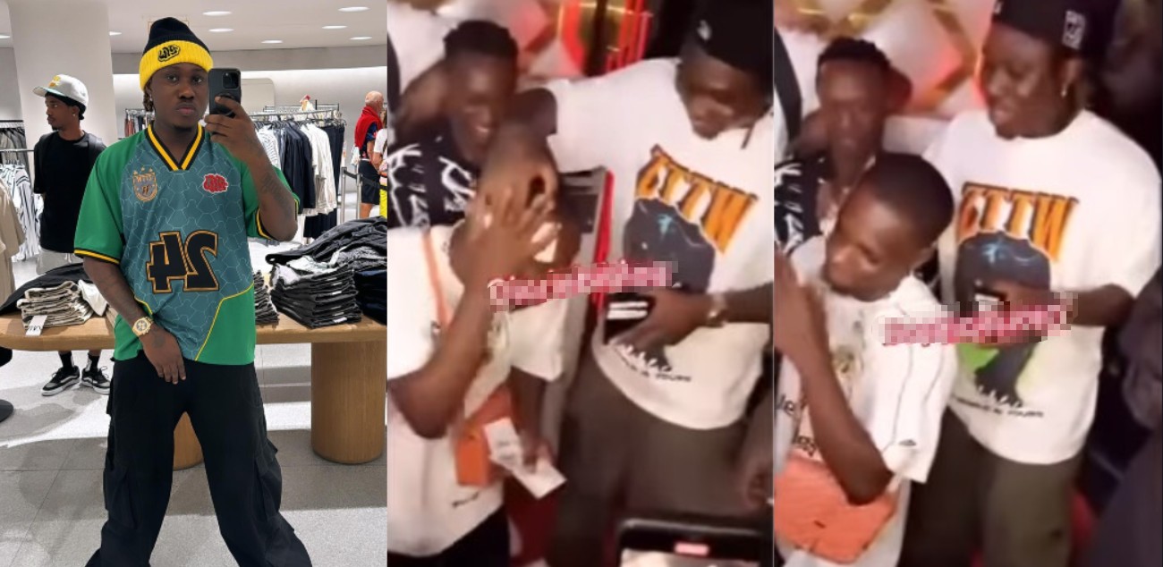 Moment rapper Zlatan Ibile gifts his old schoolmate N1.2M at a nightclub in Ibadan