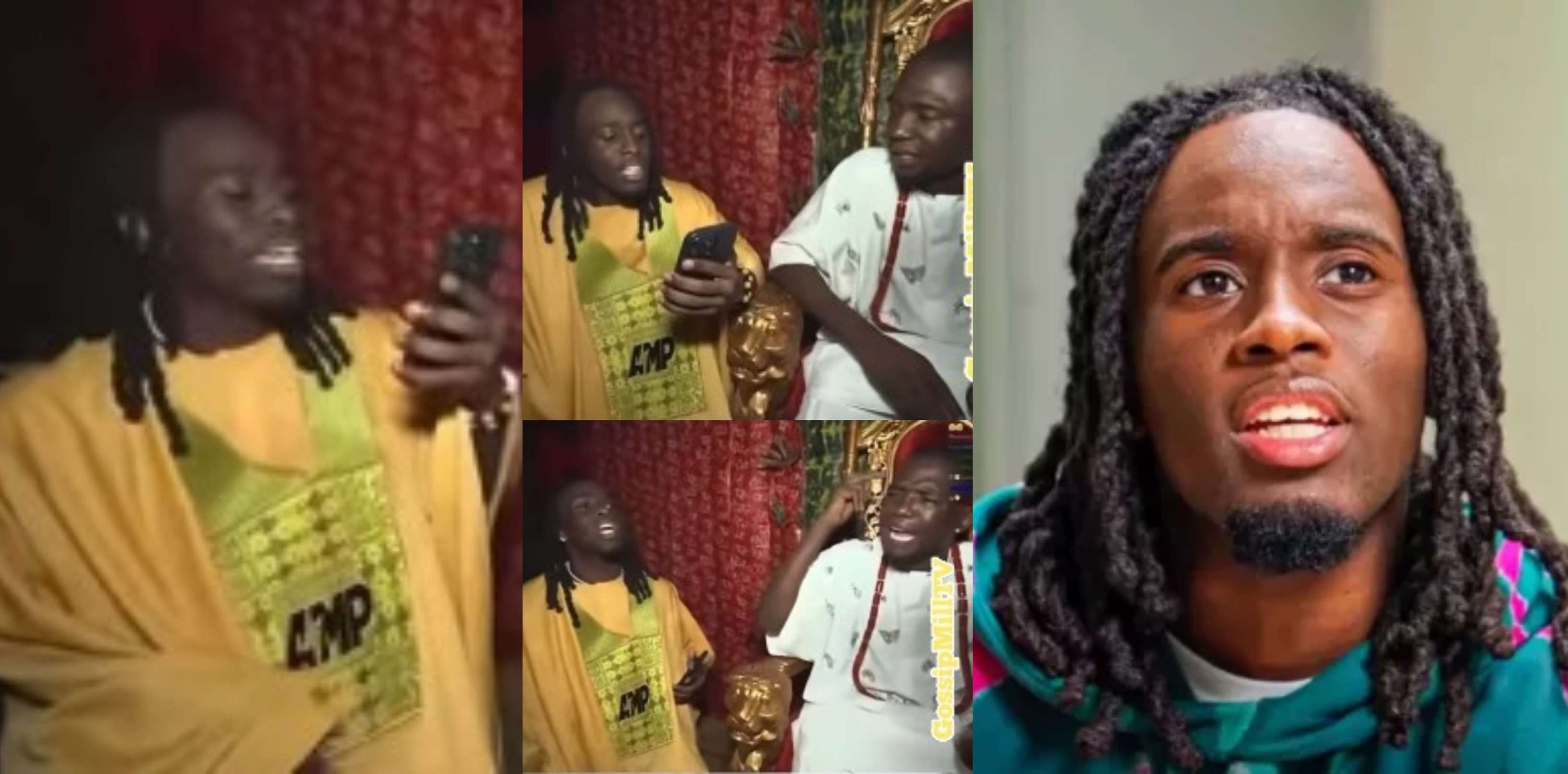 Moment Kai Cenat cries out as light takes off while shooting video with Shank Comics 