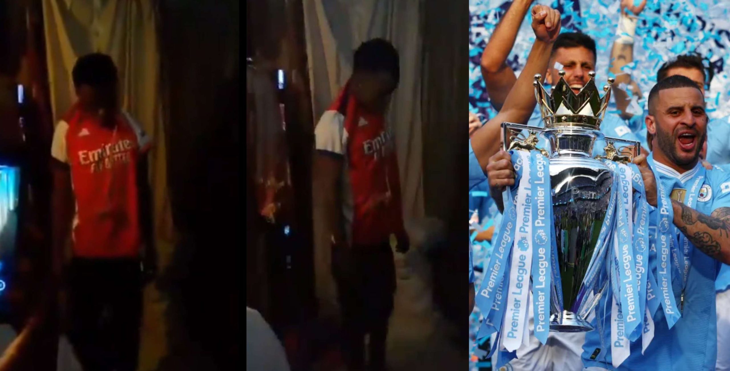 Arsenal fan end it all after favorite team lost EPL title to Man City with 2 points (Video)