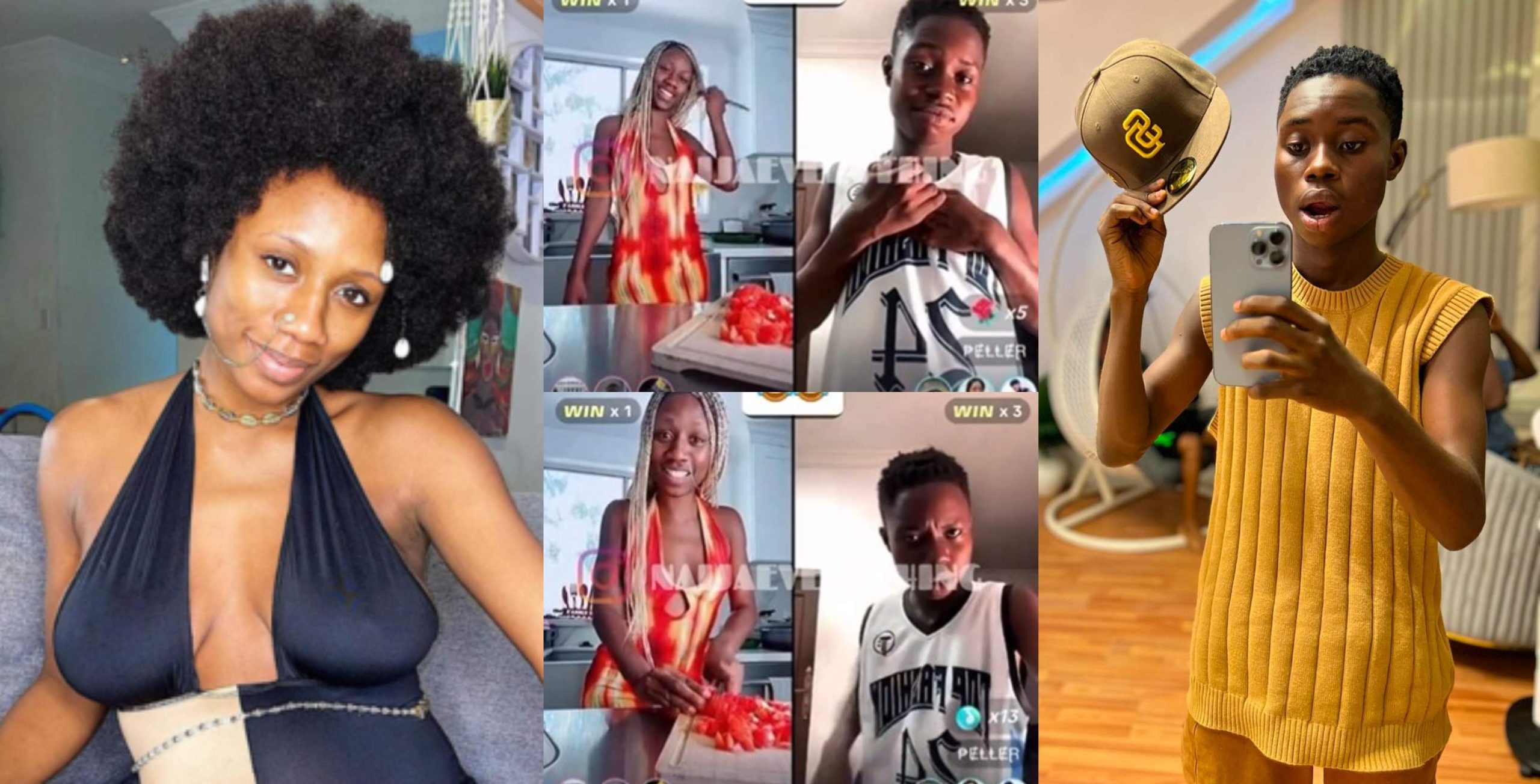 Korra Obidi reacts as 18-year-old Peller asks her to be his baby mama on live video