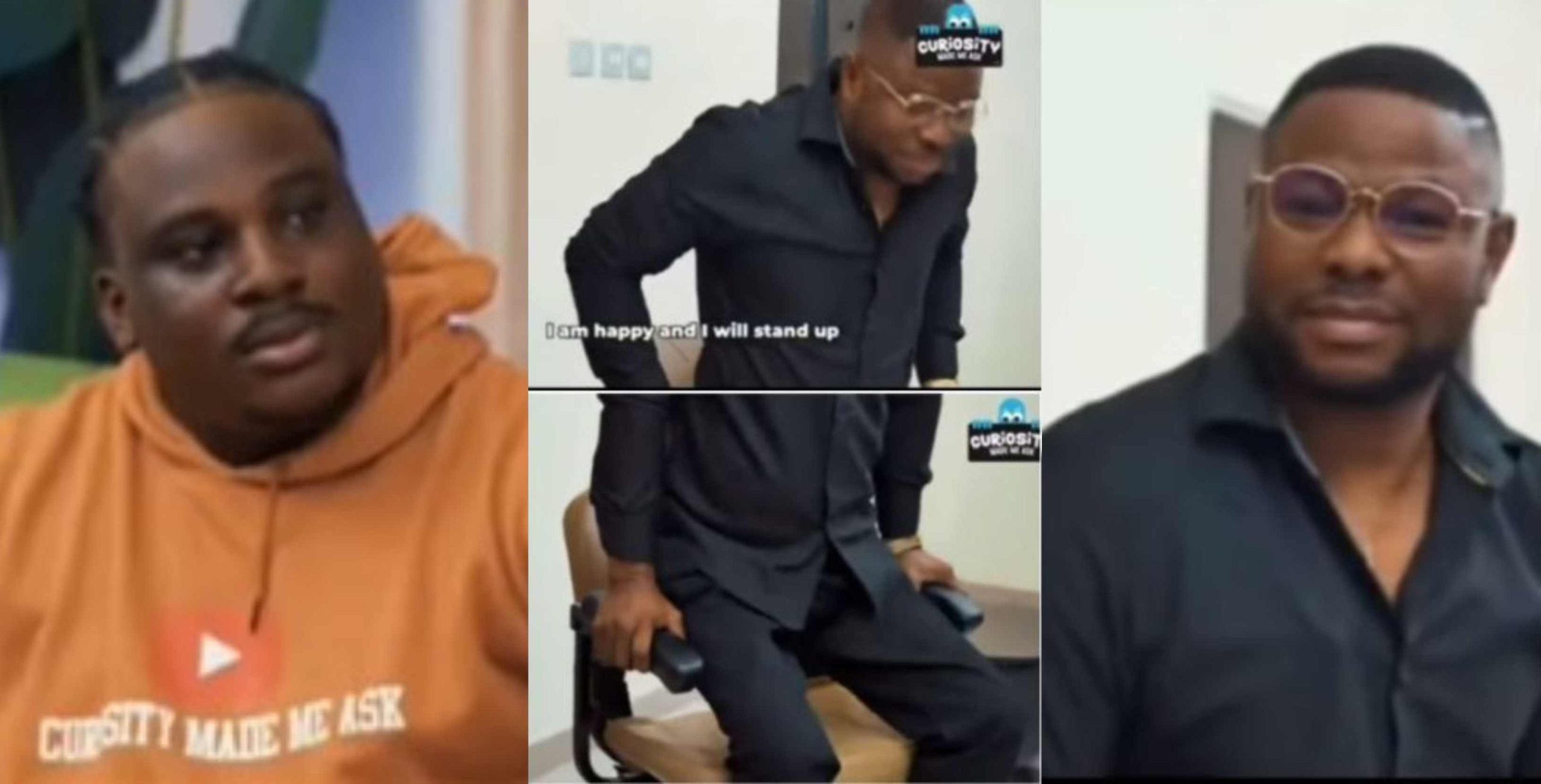 Moment Yinka Ayefele stands up on Isbae U show after being mocked for his disability