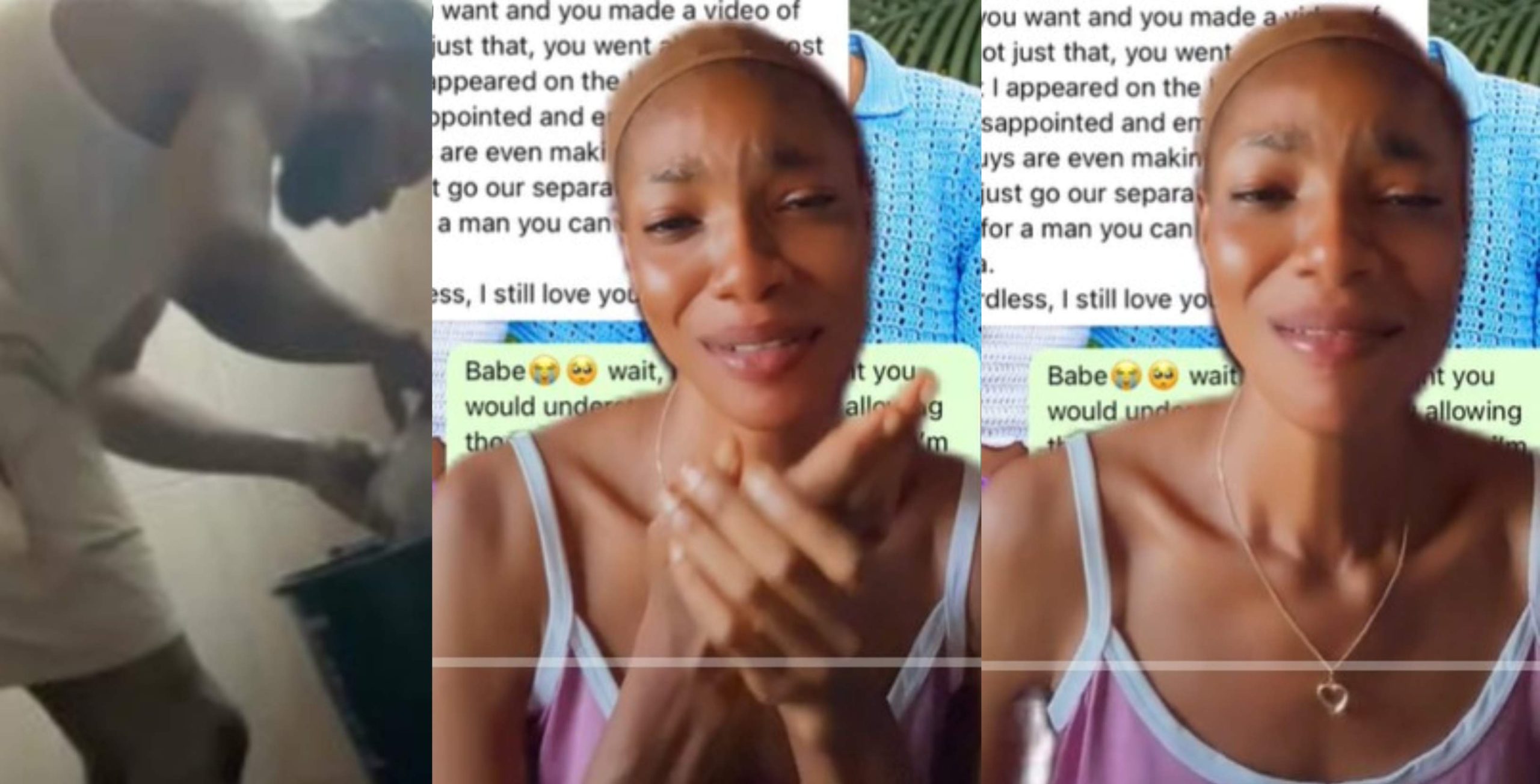 Nigerian man ends Relationship with Girlfriend after she Posted a video of him washing Her Underwear