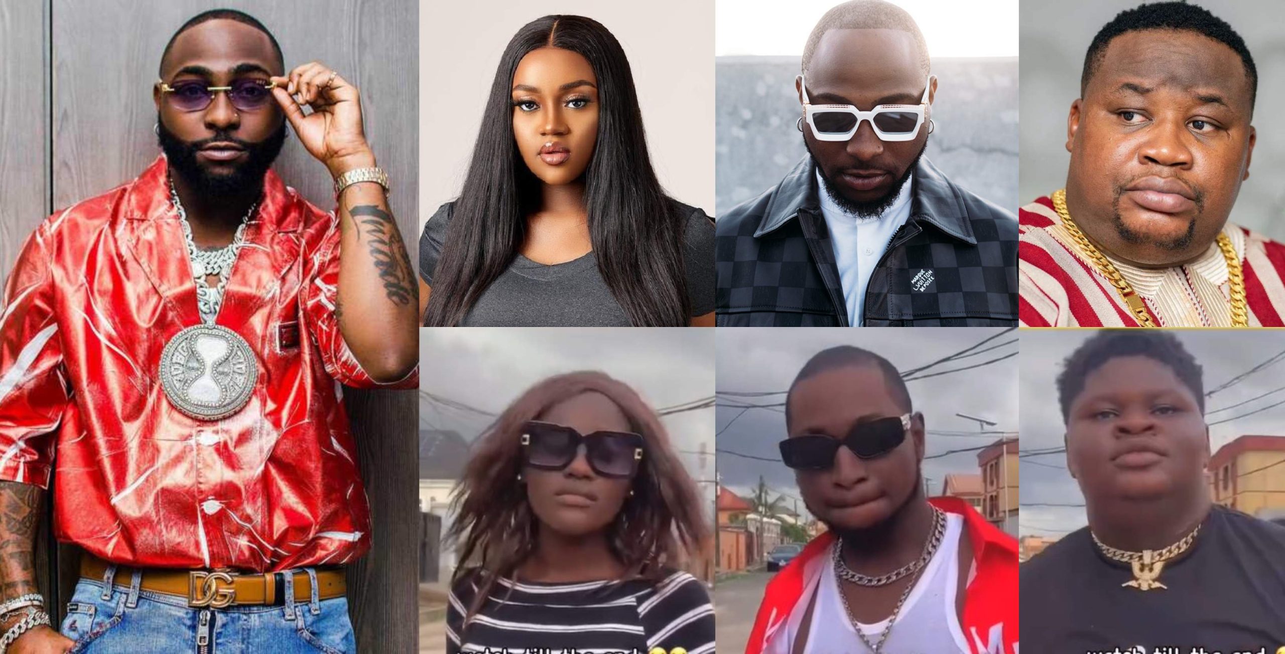 Singer Davido reacts as content creators mimick him, Chioma and Cubana Chief Priest