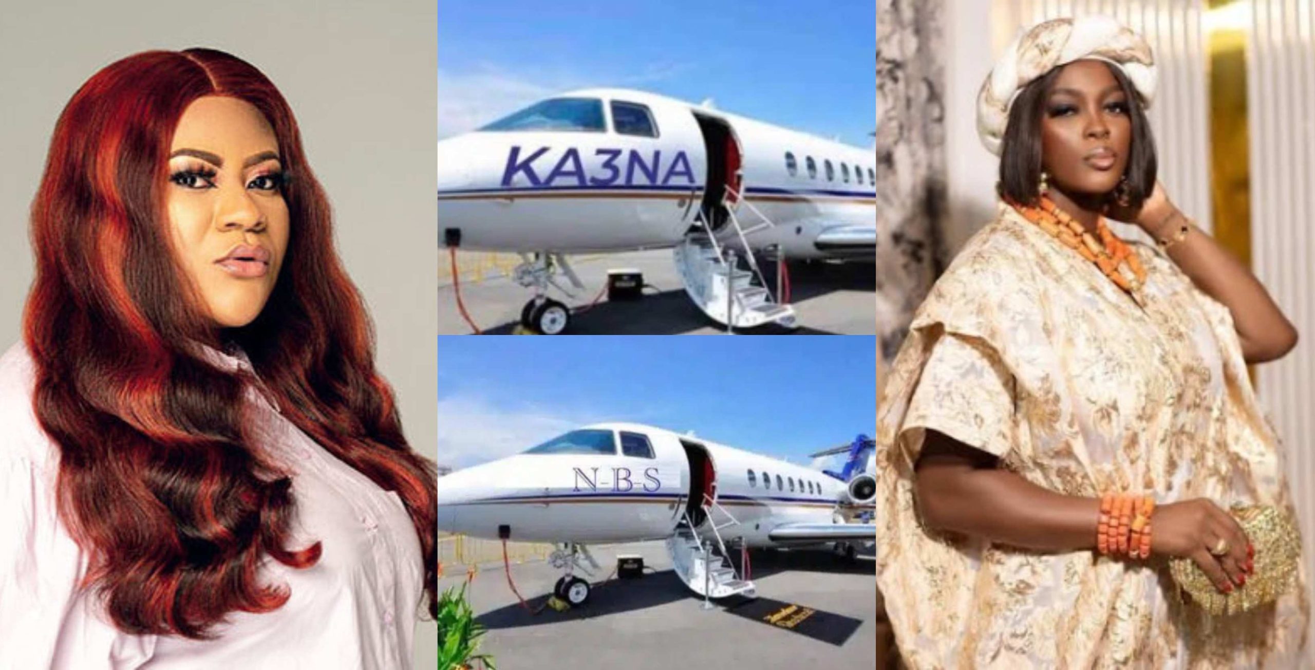 Actress Nkechi Blessing makes fun at Ka3na as she shows off her new jet 