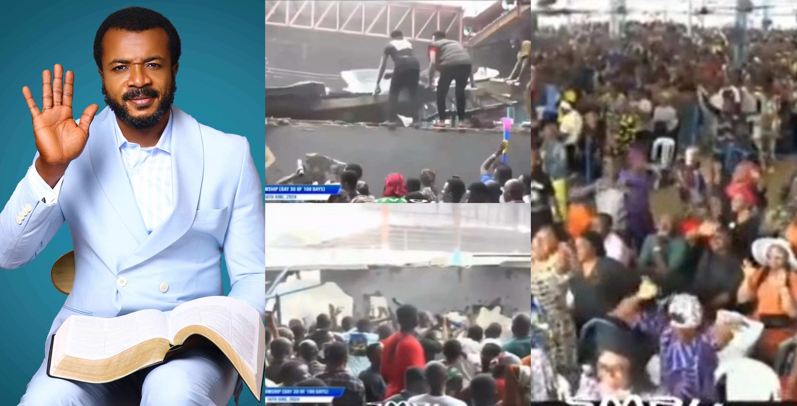 “Is this also Christianity” – Church memebers jubilate as their pastor buys property of rival church beside theirs [Video]