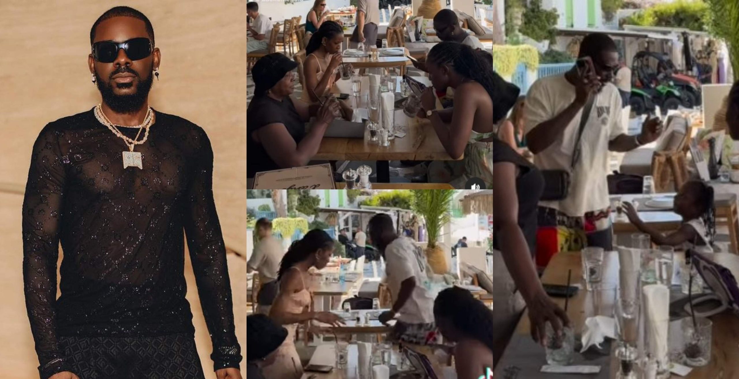 Moment AG Baby tries to run away from paying his bills while eating with Simi, Deja and others at an expensive restaurant