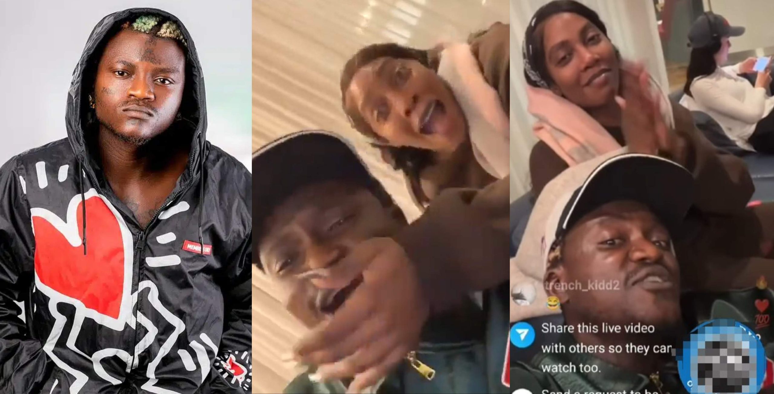 Portable shares hilarious moment as he links up with Tiwa Savage in London