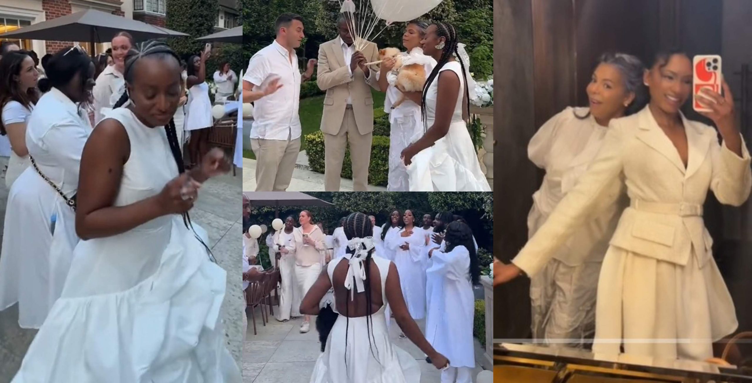 Reactions trail as Temi Otedola shares sweet moments from DJ Cuppy’s baptism after part