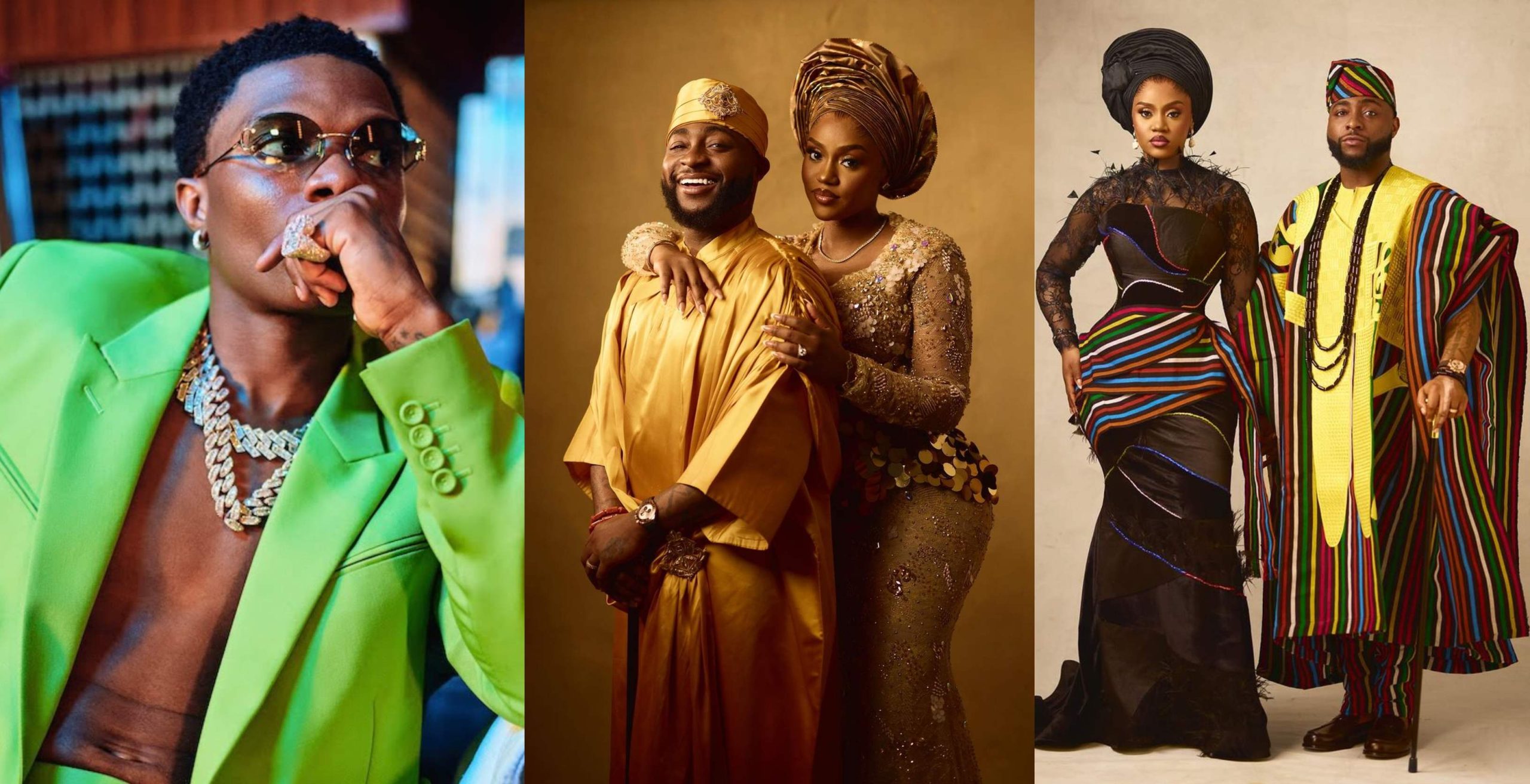 Singer Wizkid mocks Davido and his wife Chioma after releasing their pre-wedding photos