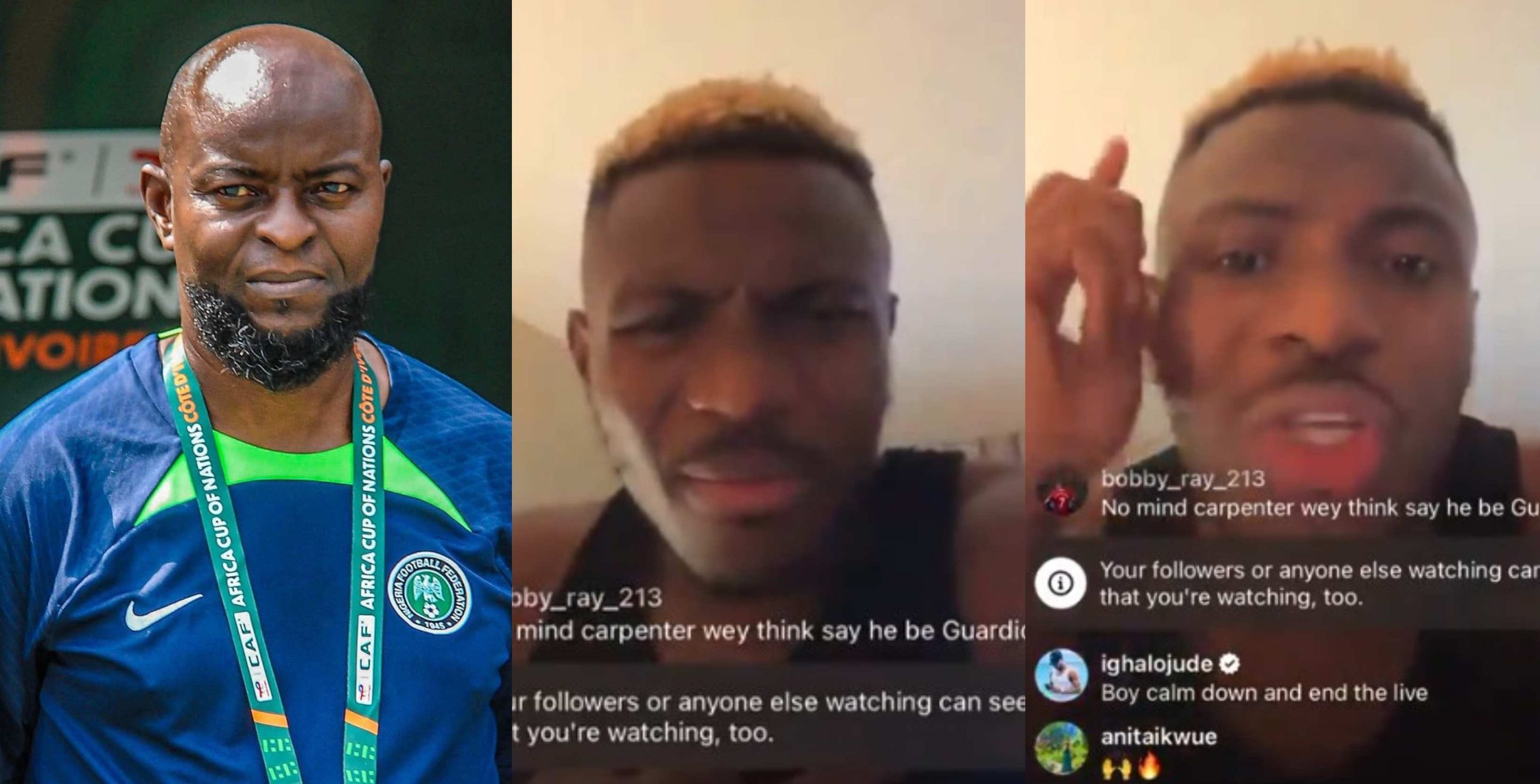 Victor Osimhen blasts Finidi George for saying he can't beg him to play for the Super Eagles