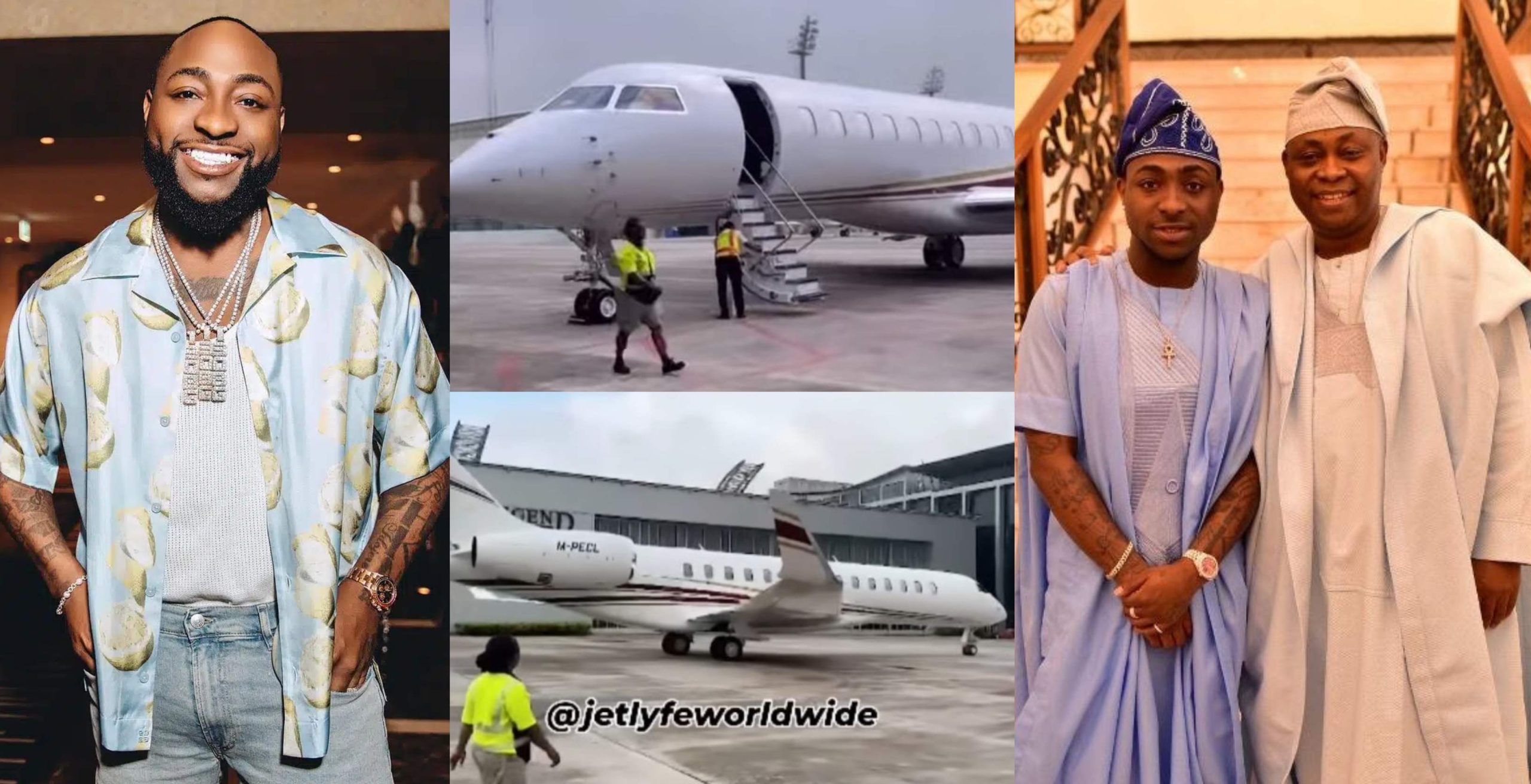 Video shows Davido family’s N117 billion private jet ahead of his wedding