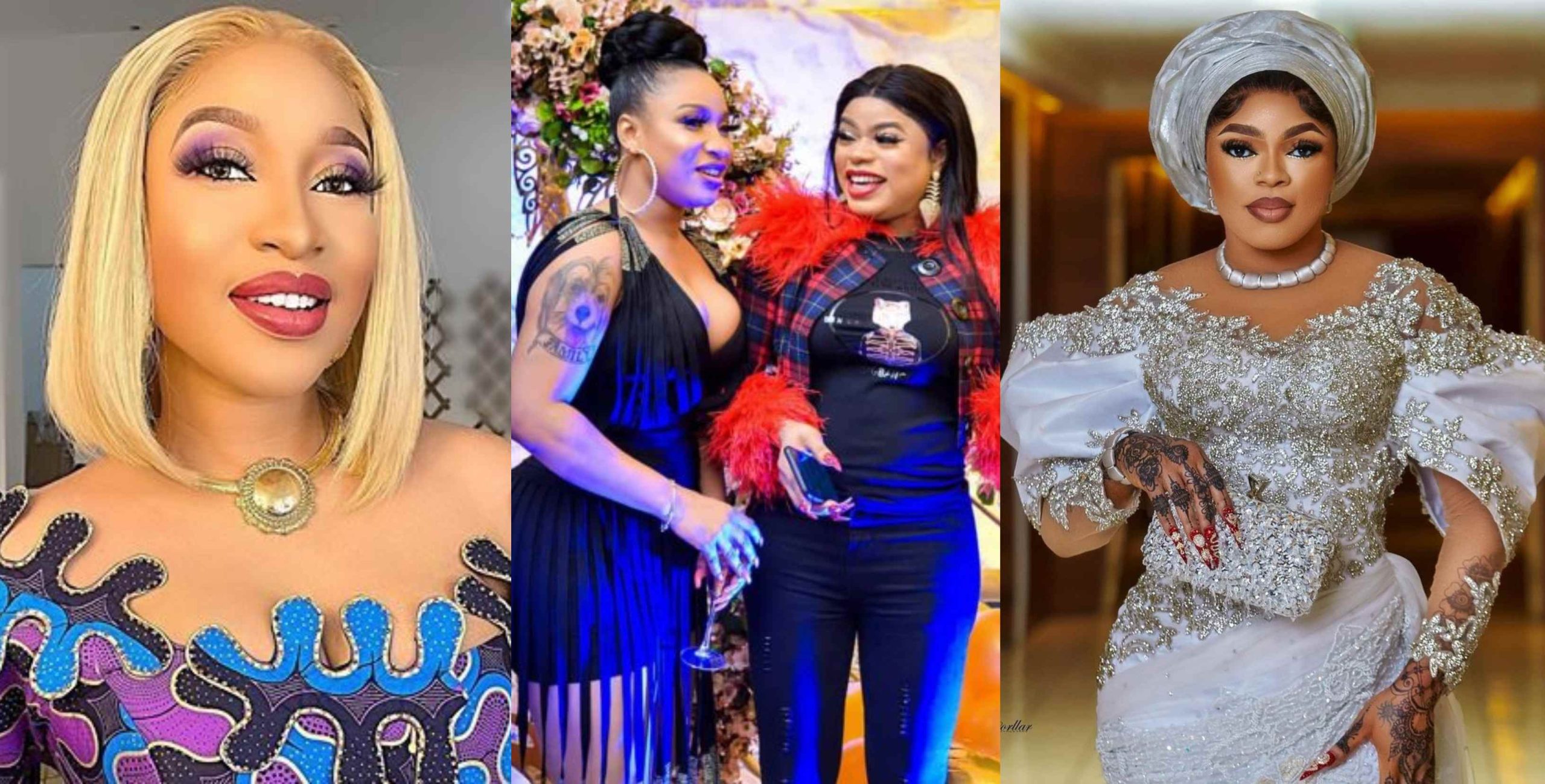 Actress Tonto Dikeh ends fight with Bobrisky as she reportedly visits him at the prison, follow each other on Instagram