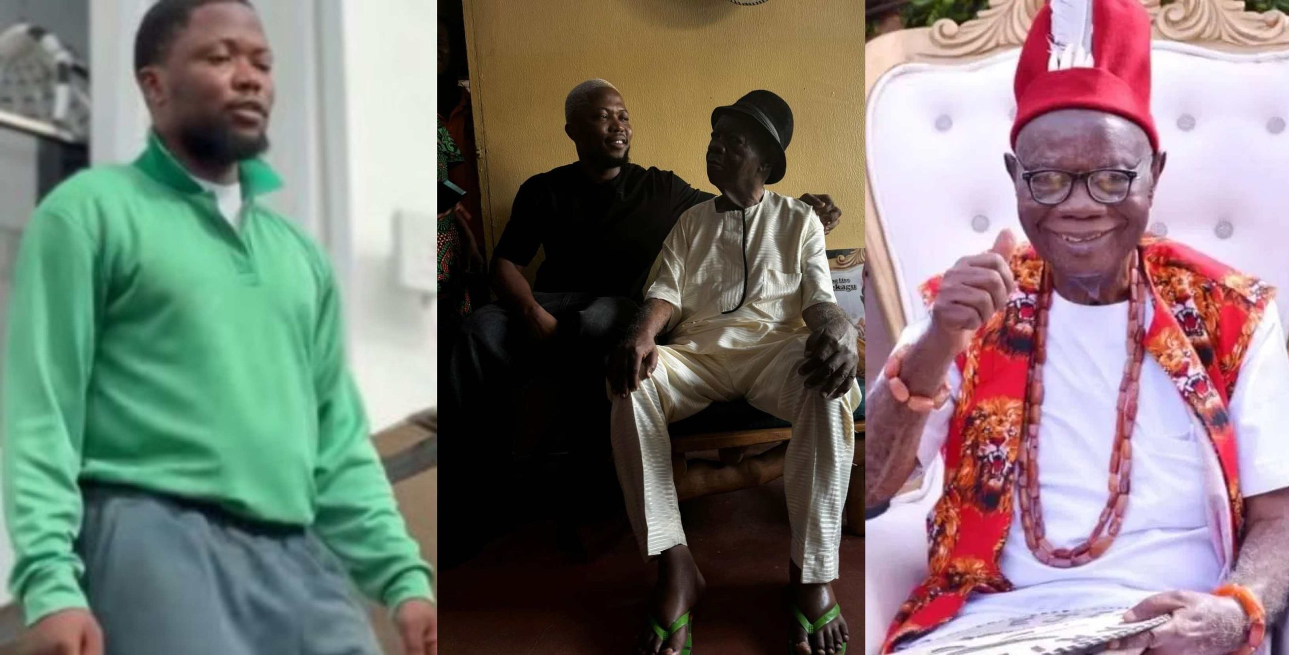 Comedian Brain Jotter finally pays a visit to veteran singer, Gentle Mike Ejeagha 