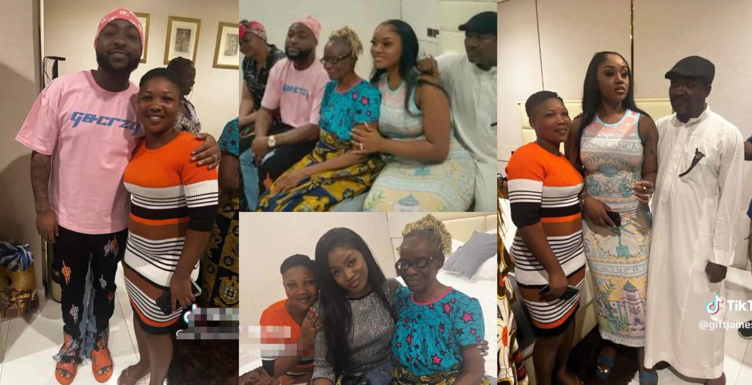 Moment Davido spending quality time with Chioma family members sparks mixed reactions online