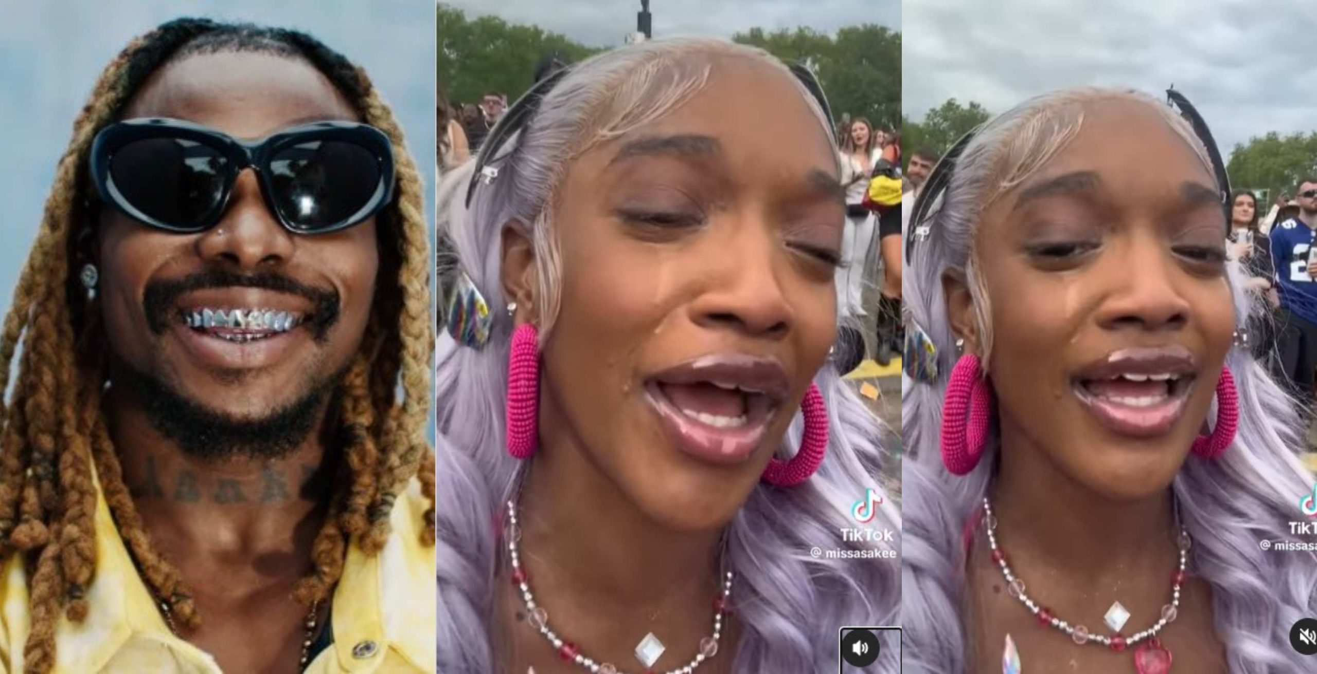 Moment young lady breaks into tears as Asake sings hit track Lonely At The Top at Wireless Festival