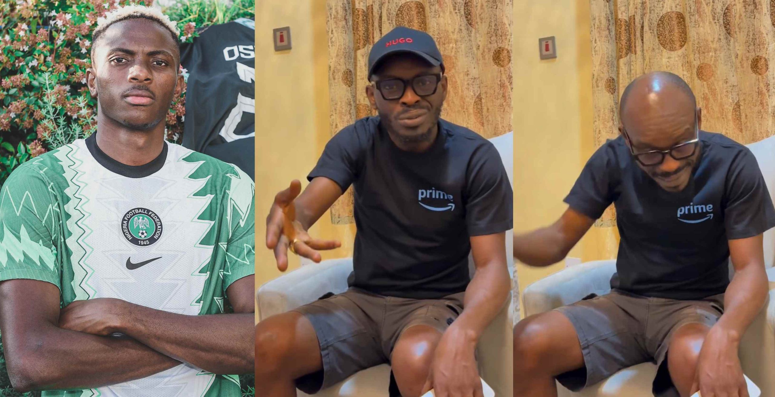 “I’m older than you with 12 years, respect me” – Mr Jollof slams footballer Victor Osimhen for blocking him (Video)