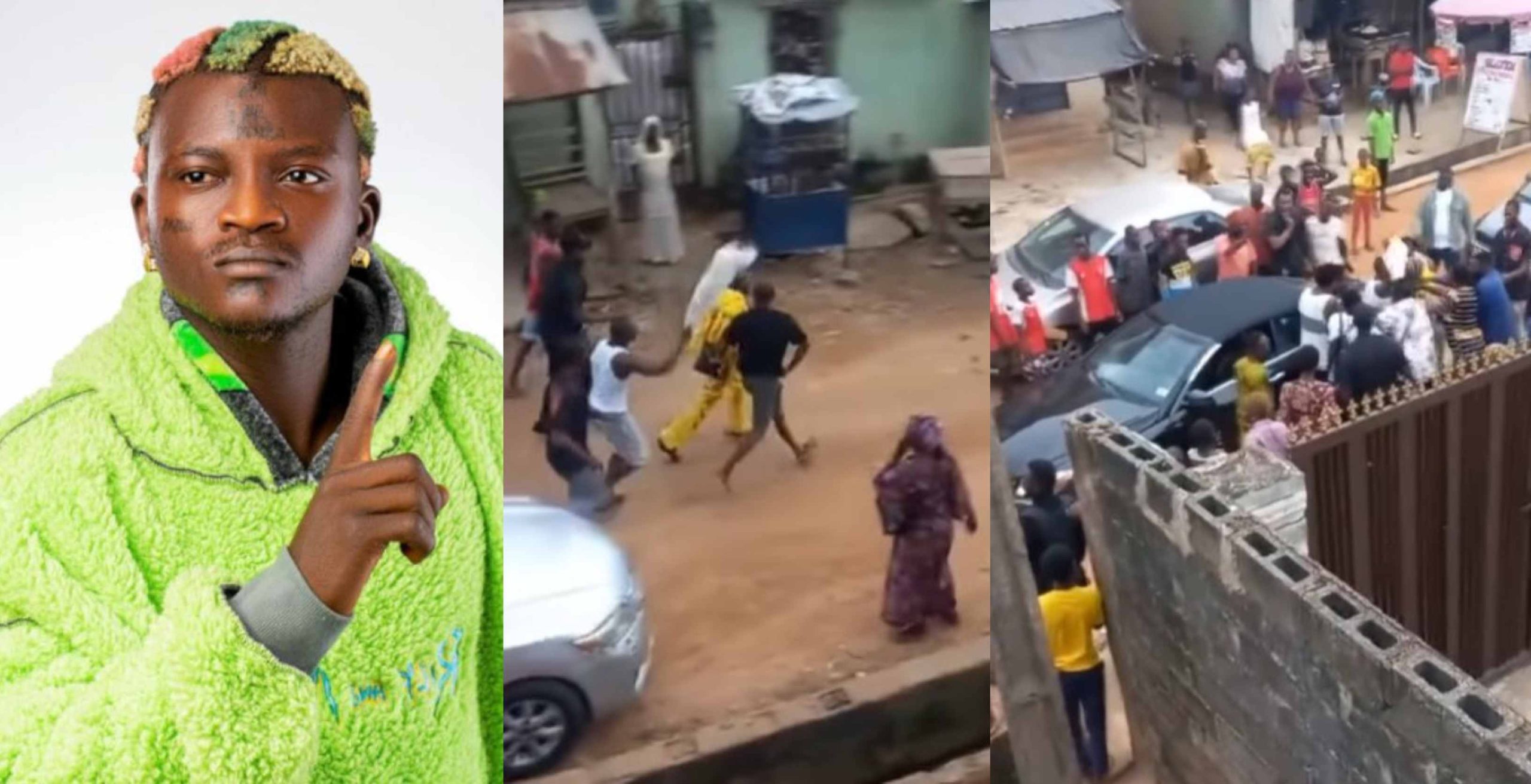 Reactions trail as Portable engages in street fight in Lagos days after returning from America