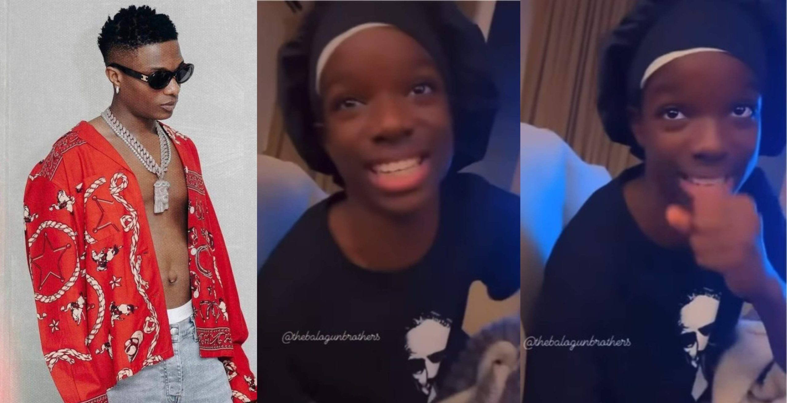 Reactions trail as Wizkid first son Boluwatife shows off his rapping skills