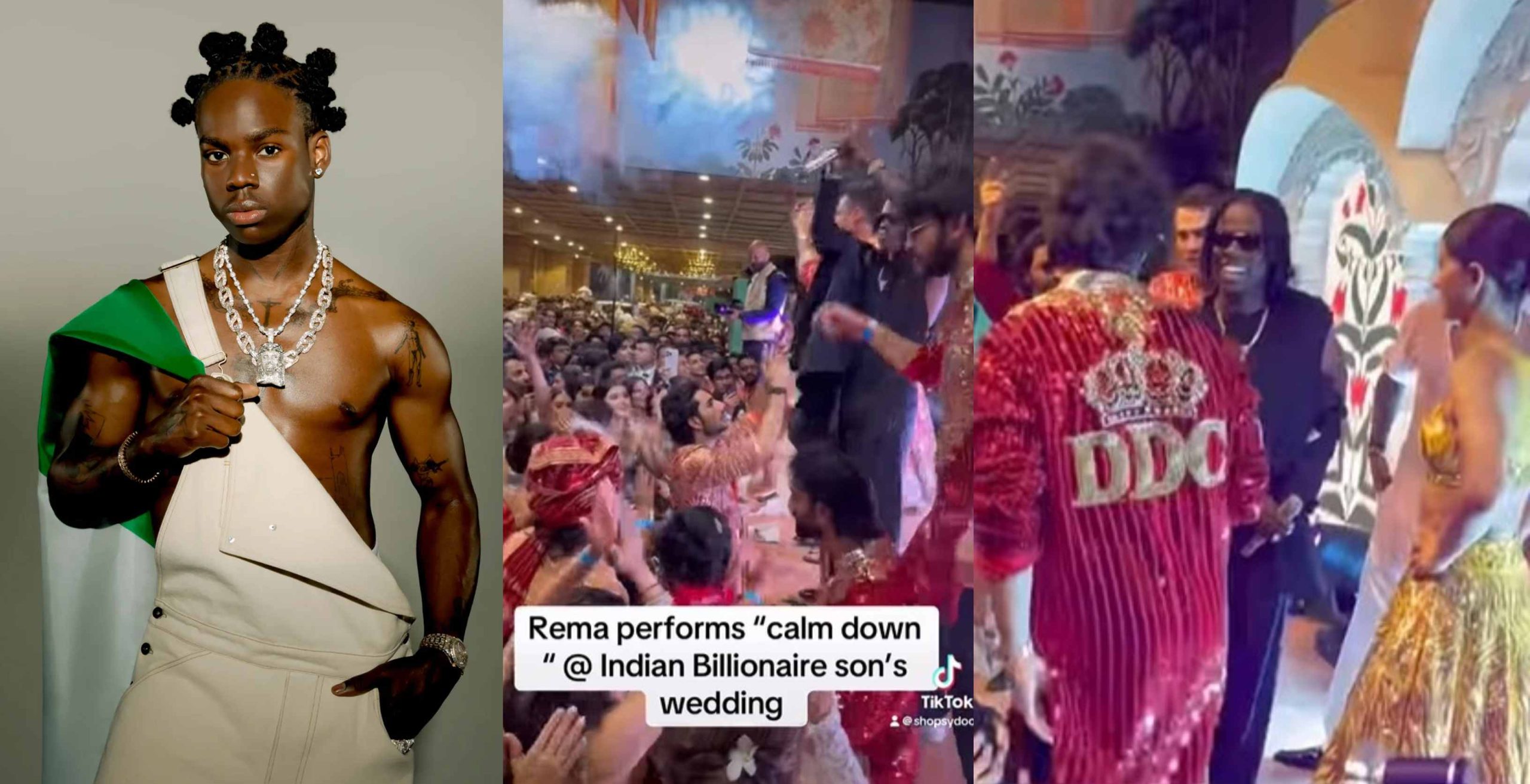 Singer Rema makes fans go wild as he dishes out energetic performance at Indian billionaire son’s wedding