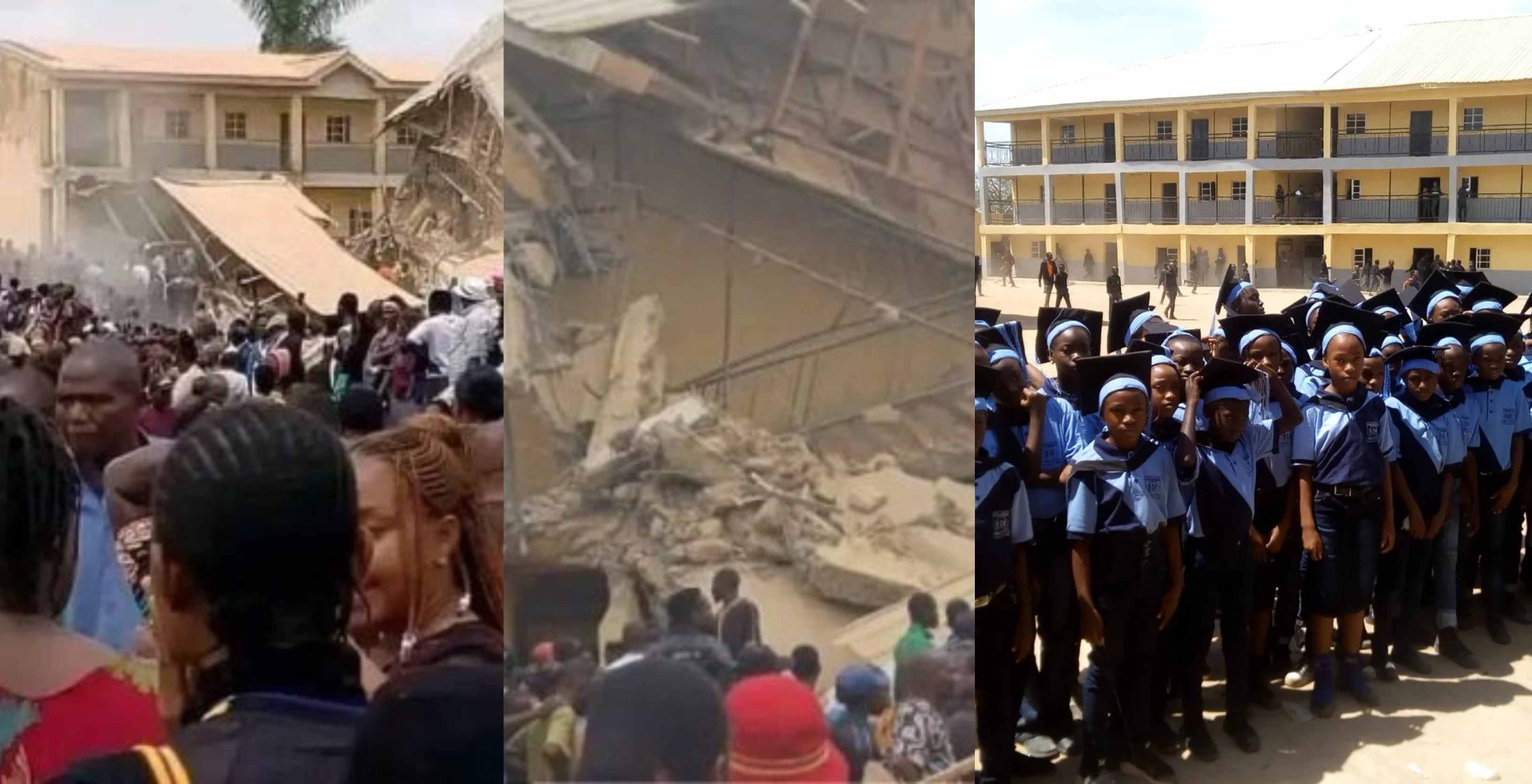 Tragedy in Jos as two-story school building collapses on students writing exams