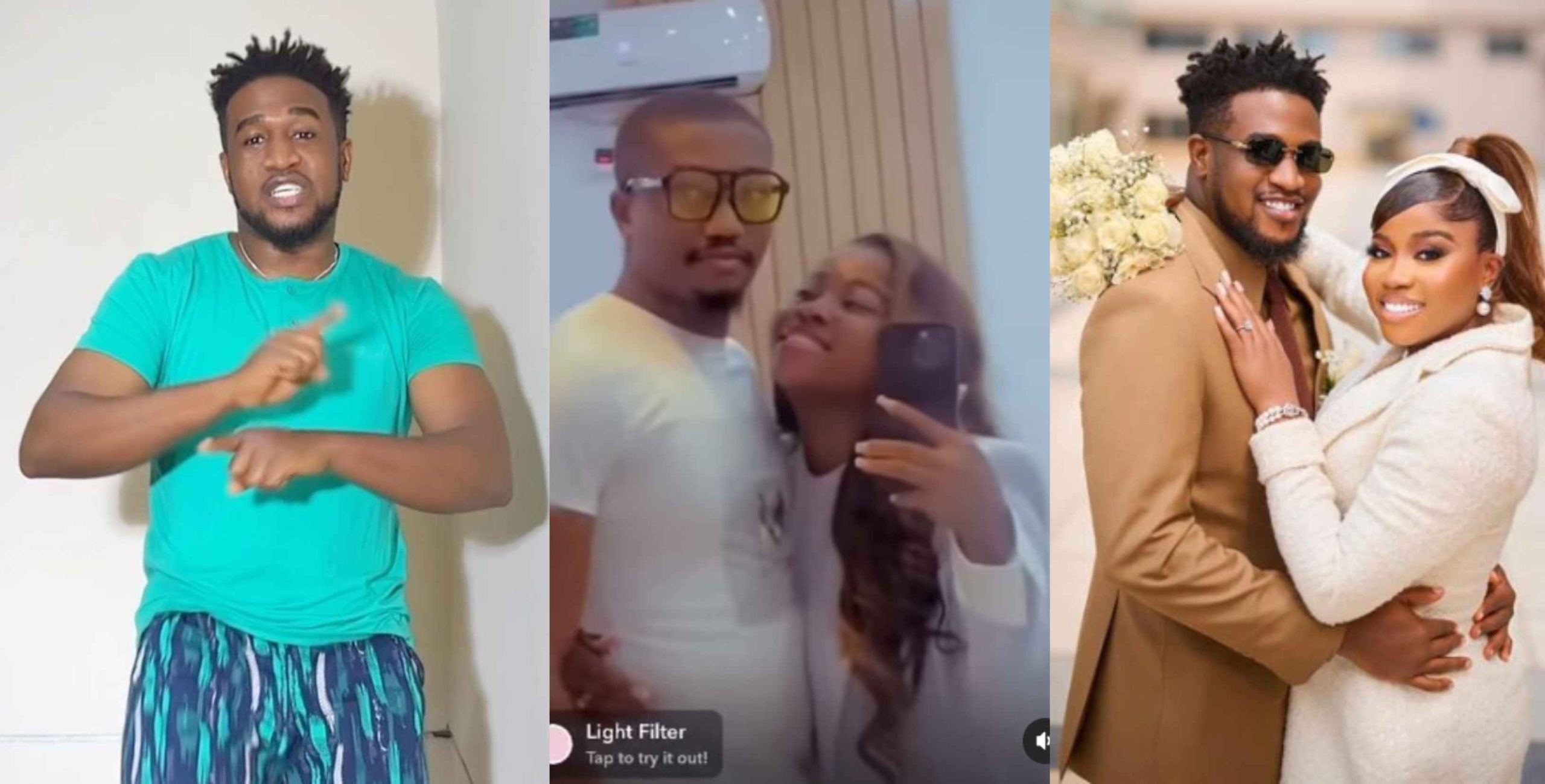 Veekee James husband Femi finally speaks after video of his wife k!ssing another man goes viral online