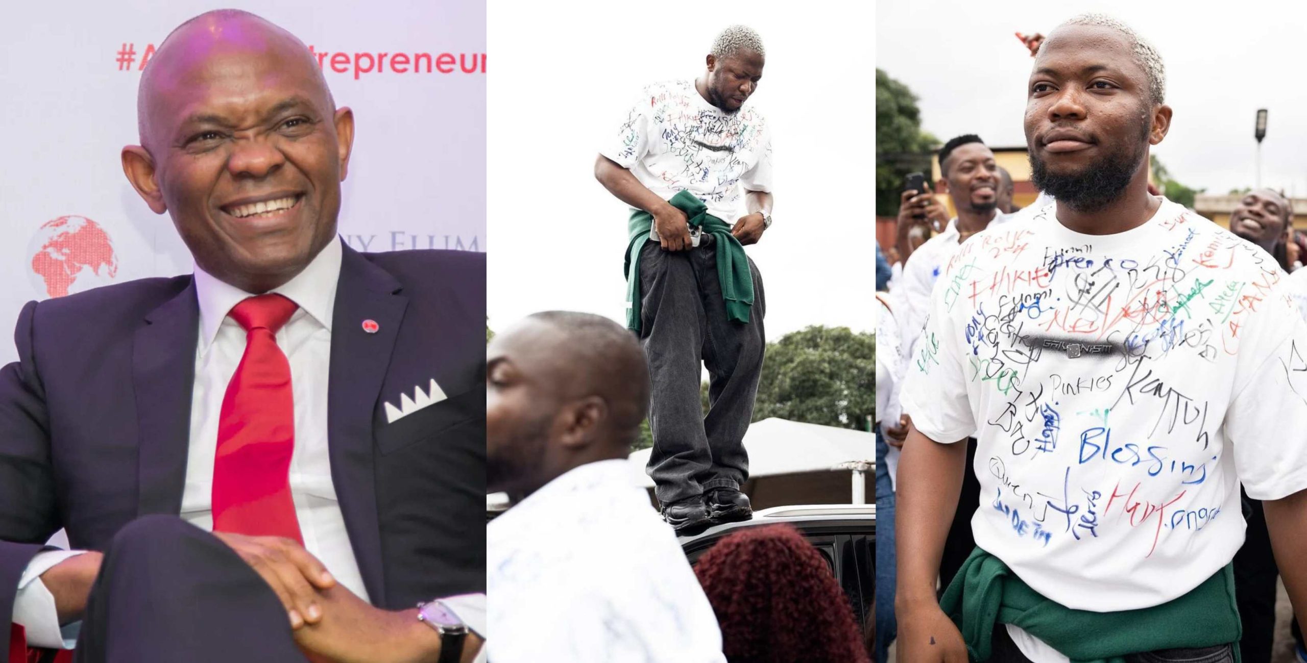 Comedian Brain Jotter begs Elumelu for employment after graduation, the billionaire reacts