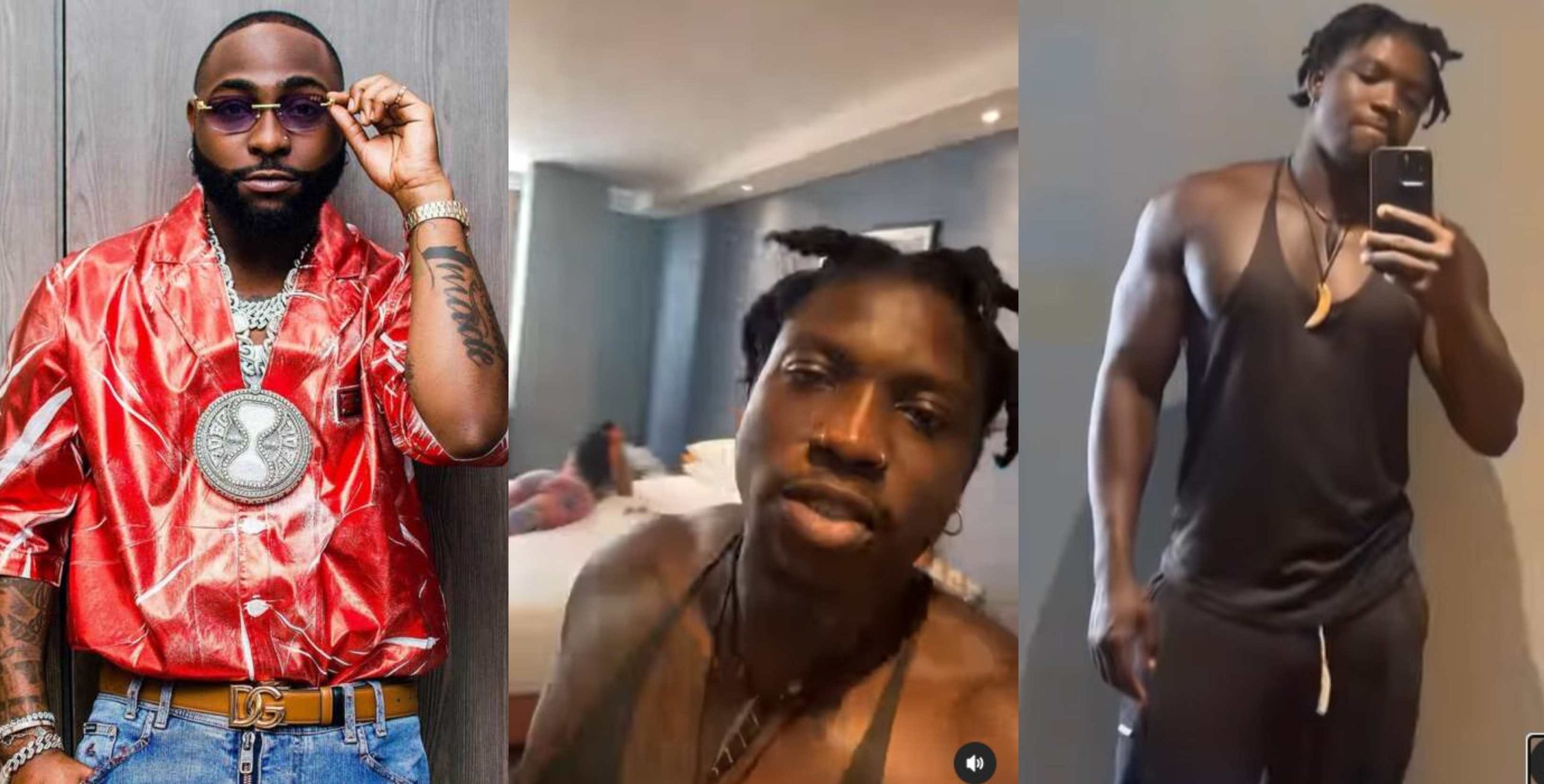 “I hope the backside get NAFDAC number?” – Davido and others react as VDM shows off endowed lady in his hotel room in Rwanda (Video)