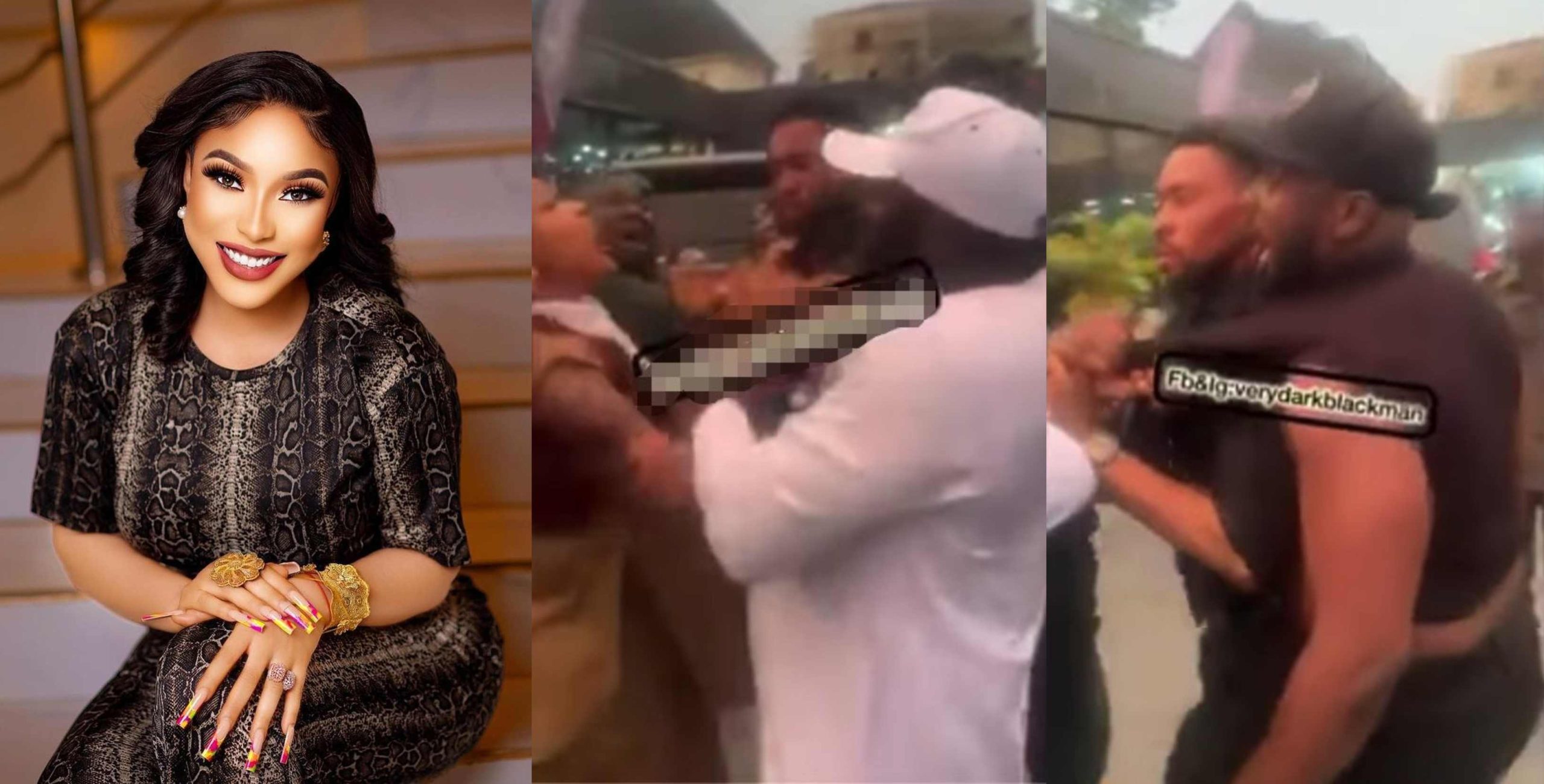 Embarrassing moment as Tonto Dikeh f!ght dirty with car dealer after he asks her to pay her debt of over 7months