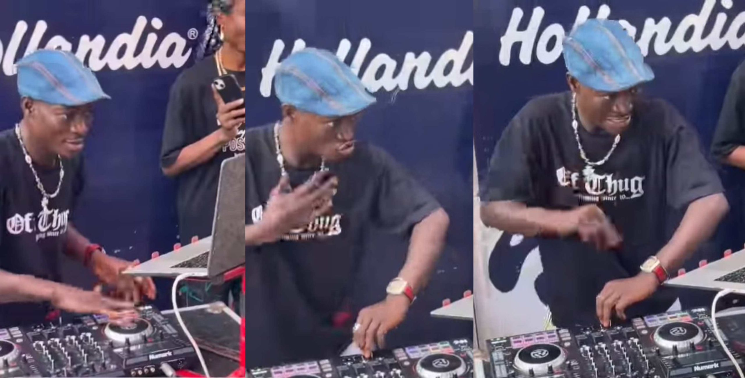 Nigerians react DJ Chicken displays his skills while on deck at a recent event