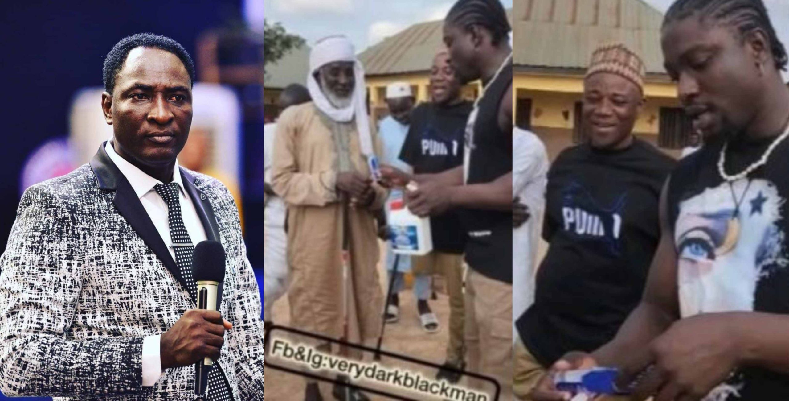 Prophet Jeremiah Fufeyin fires back at VeryDarkMan with video of him using his miracle products to heal church members