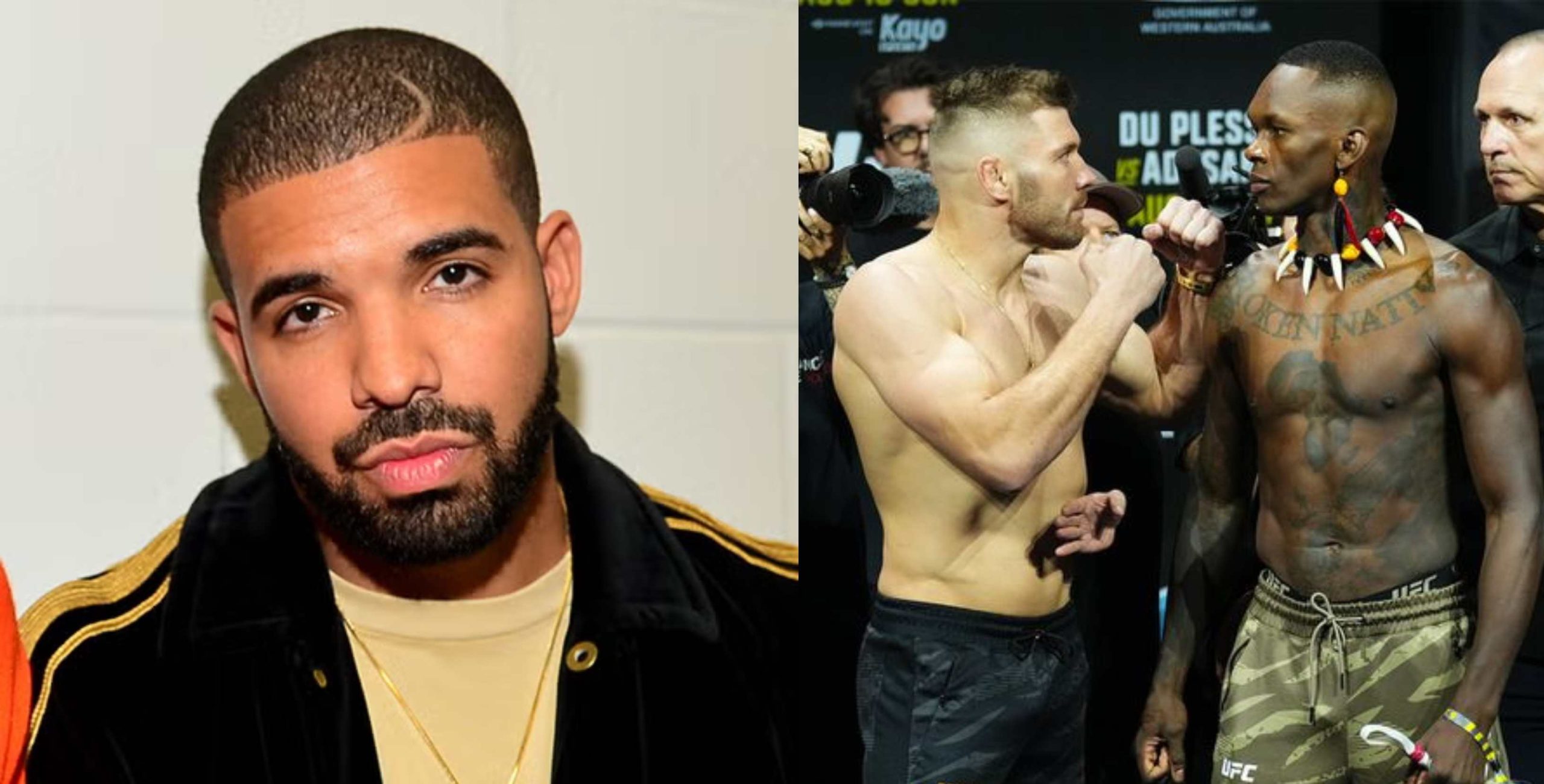 Rapper Drake places a bet of N750m on Israel Adesanya to beat Du Plessis