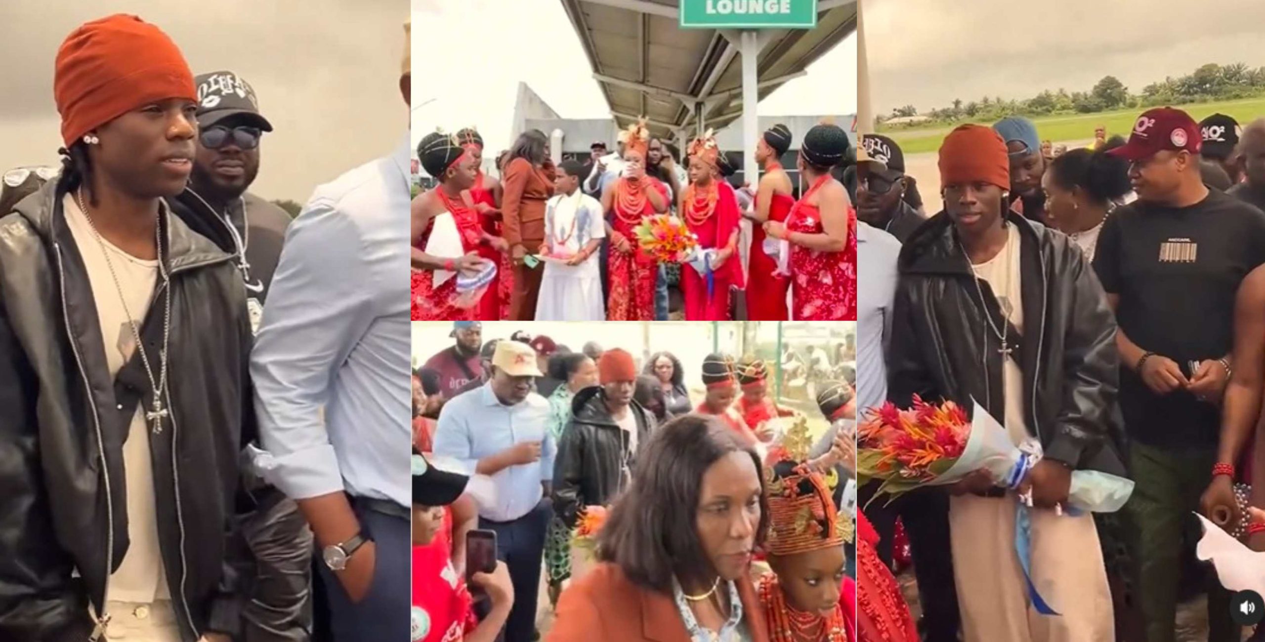 Singer Rema receives heroic welcome as he arrives at Benin city ahead of his homecoming concert