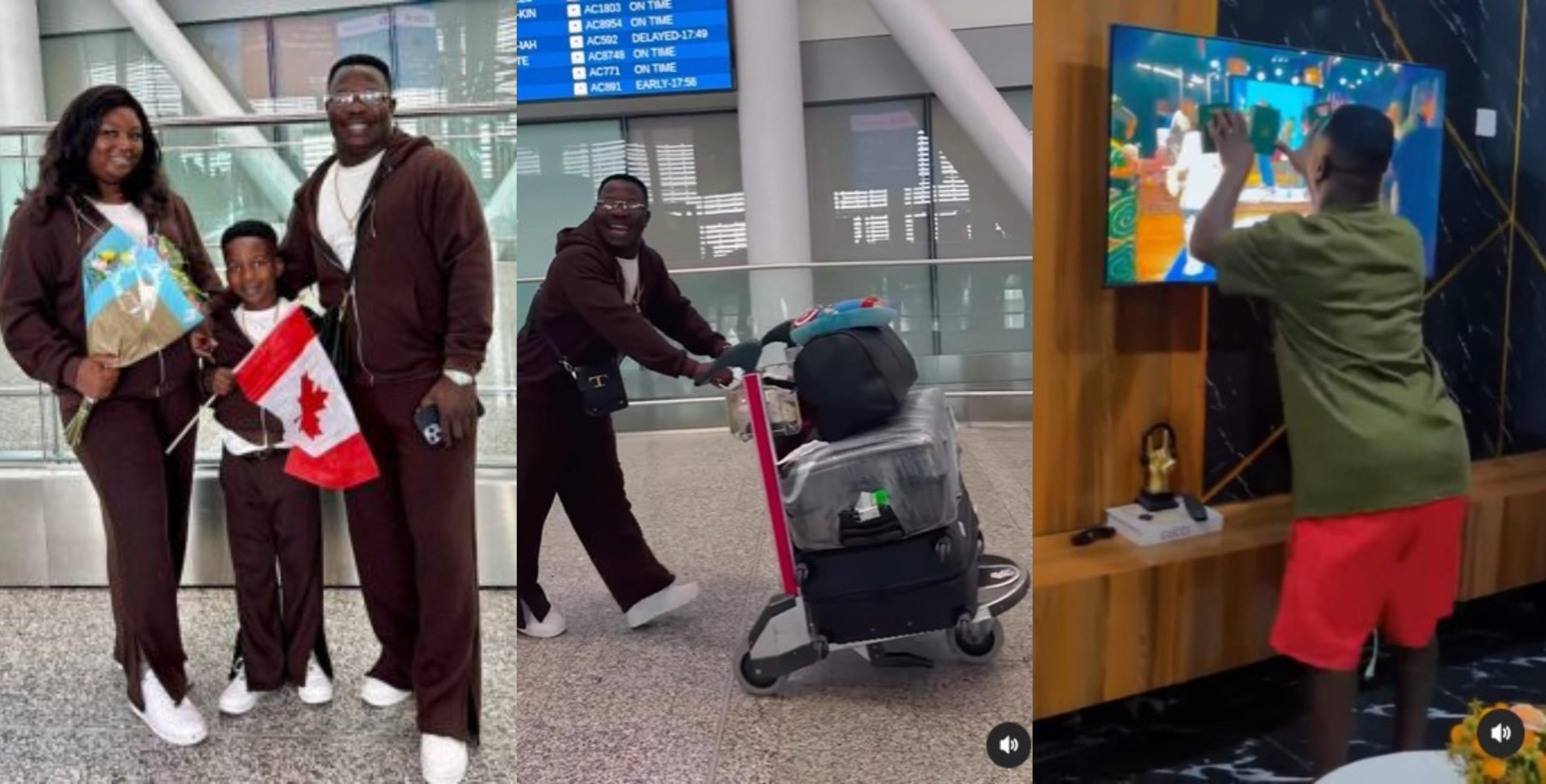 Comedian Dele Omowoli overexcited as he relocates to Canada with family