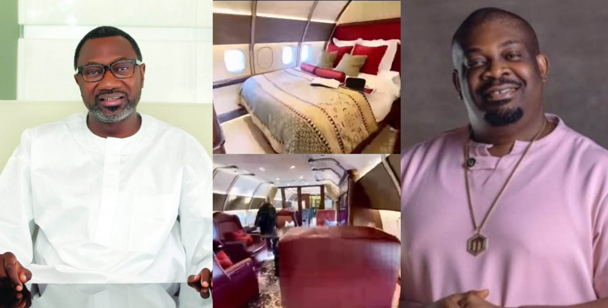 Don Jazzy and others react as Femi Otedola luxurious private jet that looks like heaven surface online