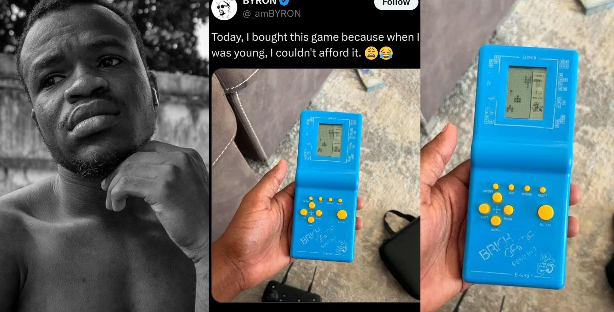 Nigerian Man celebrates purchase of game he couldn’t afford as a child