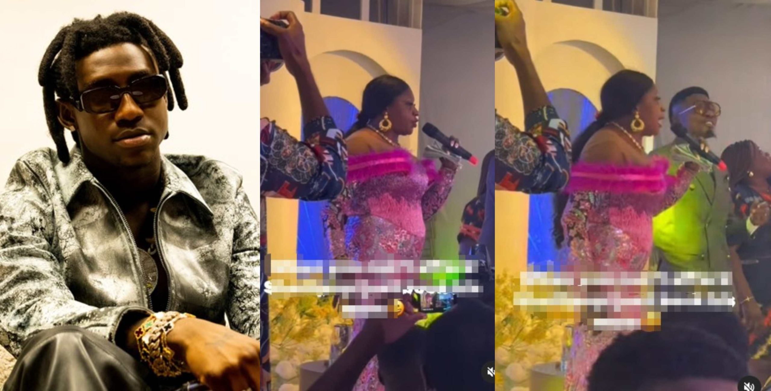 Video of Shalipopi’s mother performing his hit song 'Cast' at an event spark reactions online